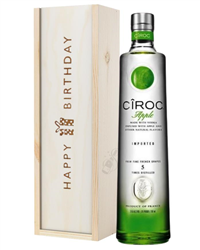 Ciroc Apple Vodka Birthday Gift In Wooden Box