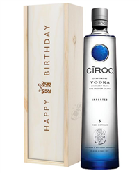 Ciroc Vodka Birthday Gift In Wooden Box