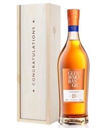 Glenmorangie 18 Year Old Single Malt Whisky Congratulations Gift In Wooden Box