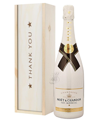 Moet Ice Imperial Champagne Thank You Gift In Wooden Box